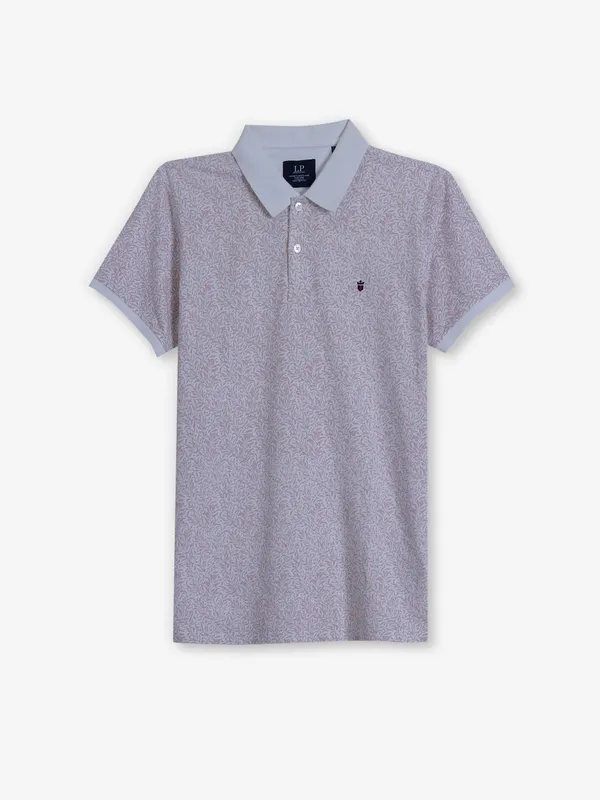LOUIS PHILIPPE printed white t-shirt in cotton