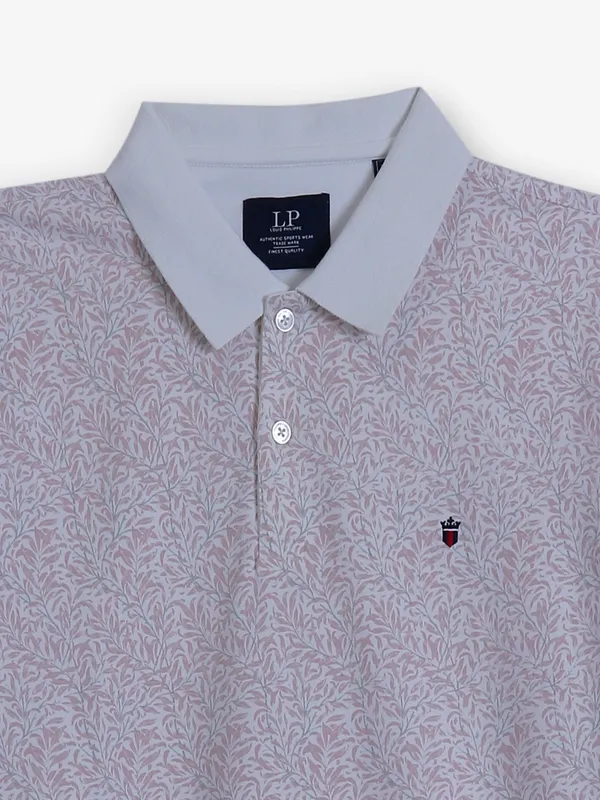 LOUIS PHILIPPE printed white t-shirt in cotton