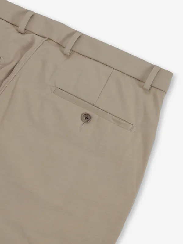 LOUIS PHILIPPE slim fit beige trousers for men