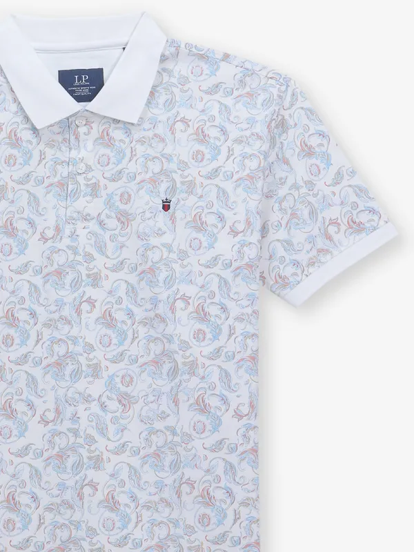 LOUIS PHILIPPE white cotton t-shirt for men