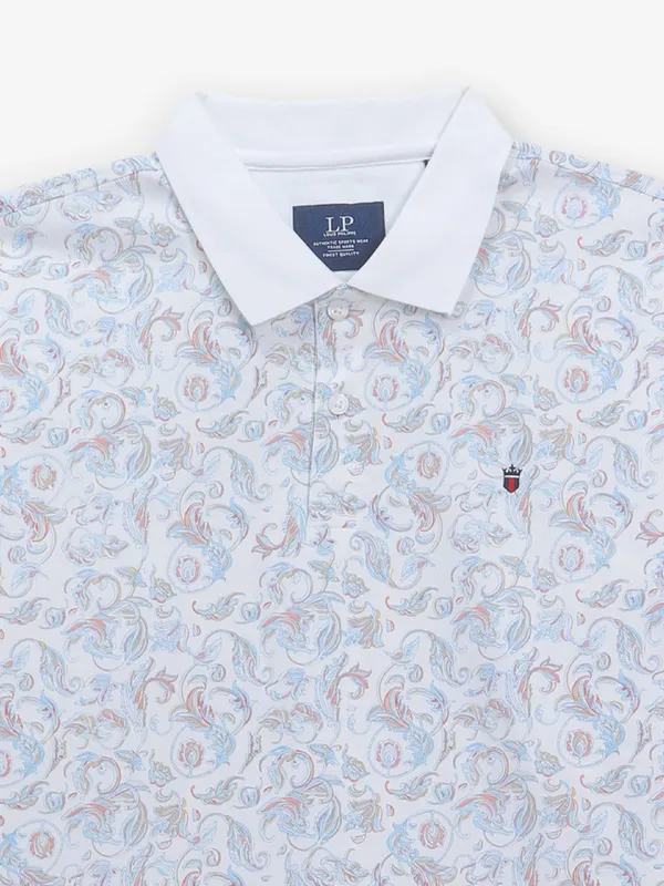 LOUIS PHILIPPE white cotton t-shirt for men