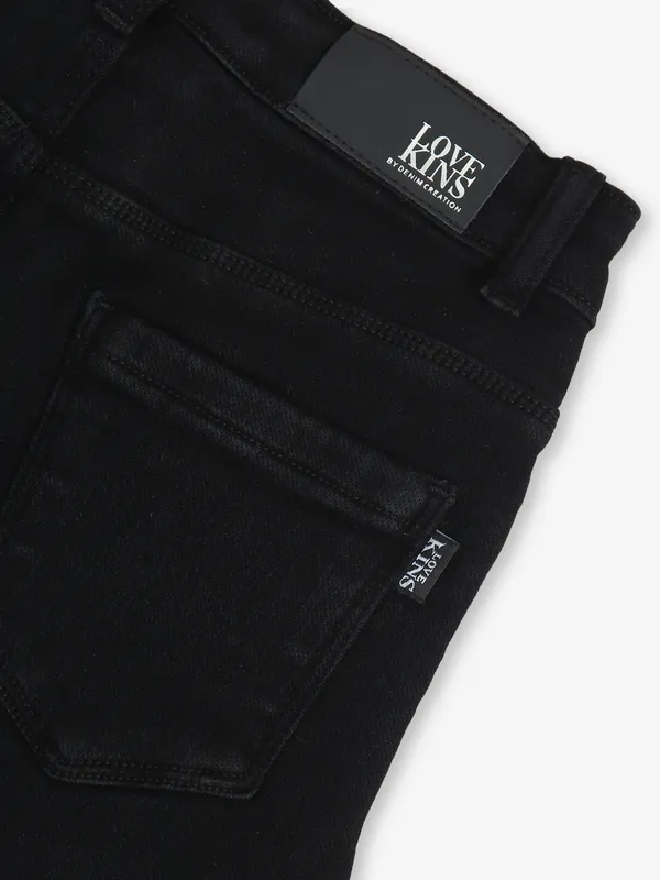 LOVEKINS black solid denim jeans