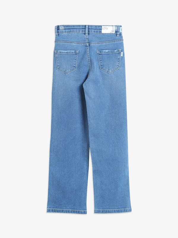 Lovekins blue denim straight jeans
