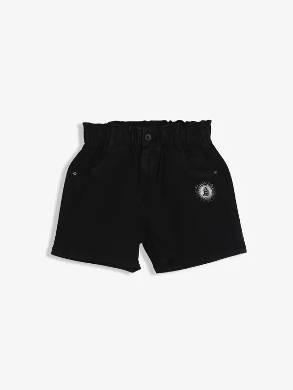 Lovekins cotton solid black shorts