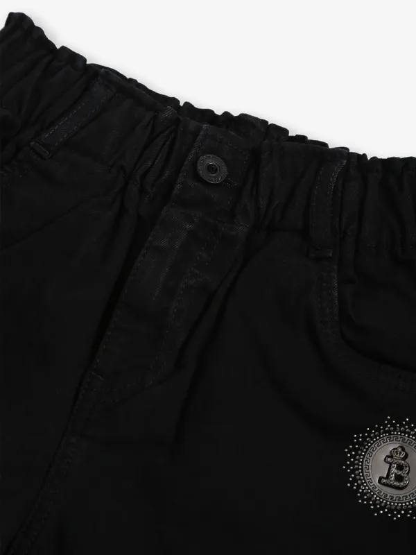 Lovekins cotton solid black shorts