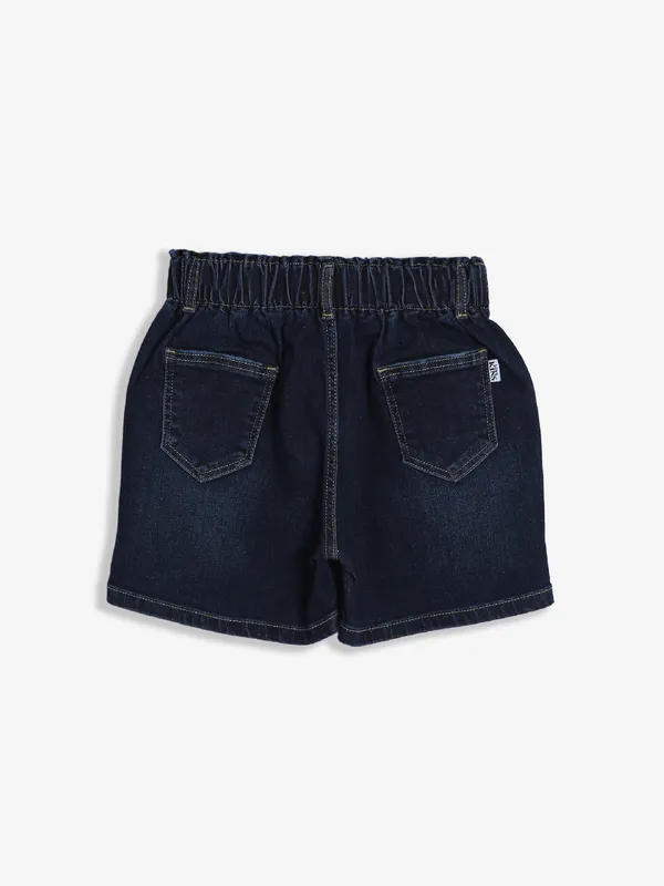 Lovekins dark blue denim washed shorts