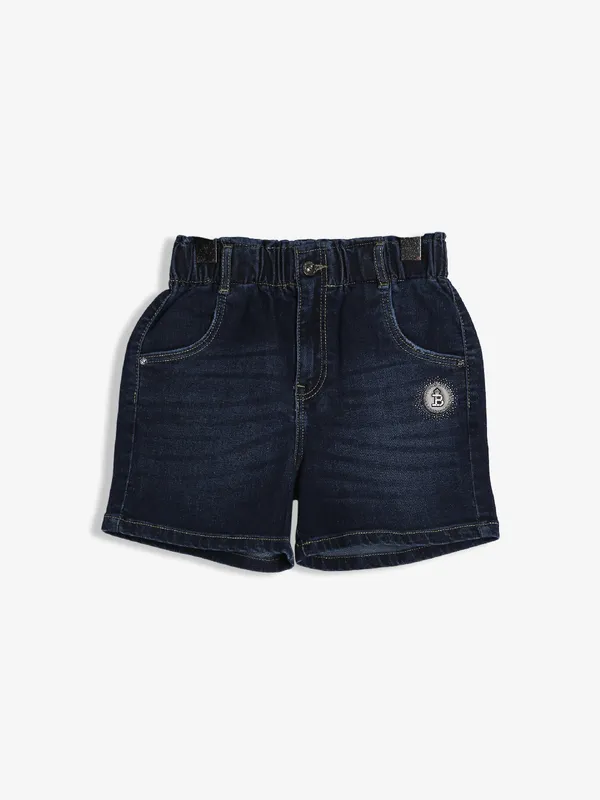 Lovekins dark blue denim washed shorts