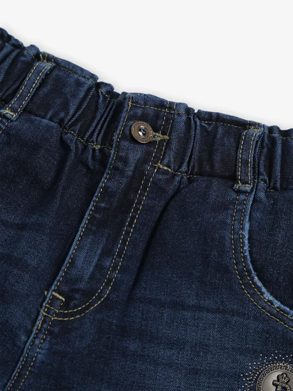 Lovekins dark blue denim washed shorts