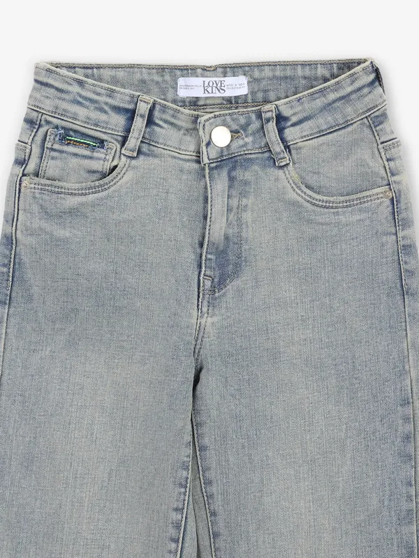 LOVEKINS grey washed straight jeans