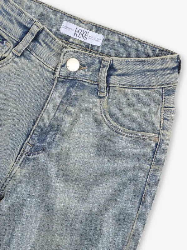 LOVEKINS grey washed straight jeans