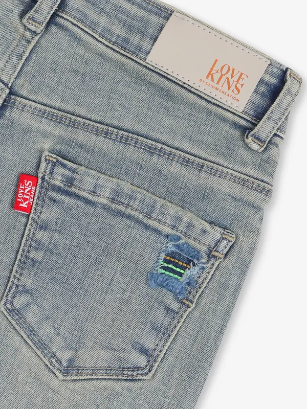 LOVEKINS grey washed straight jeans