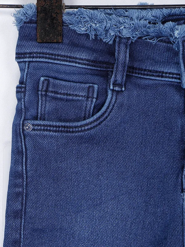Lovekins indigo blue washed denim girls shorts
