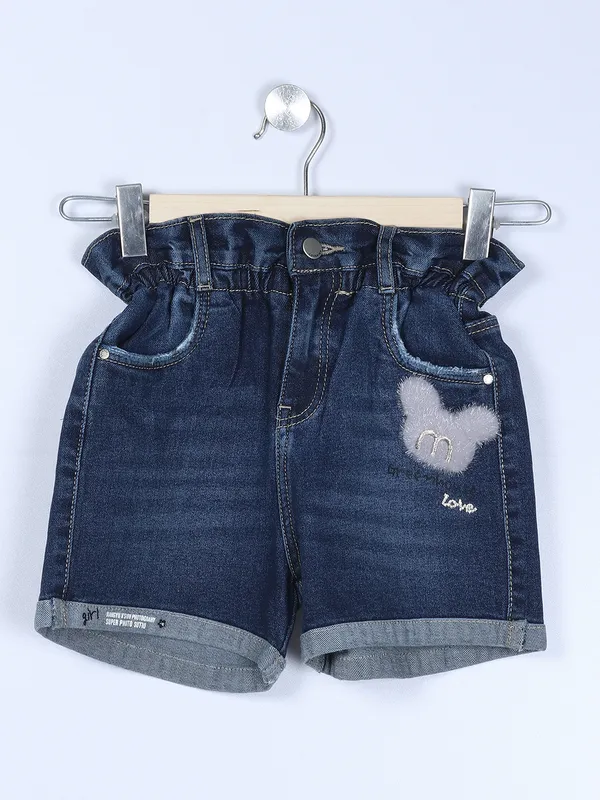 Lovekins navy washed short in denim