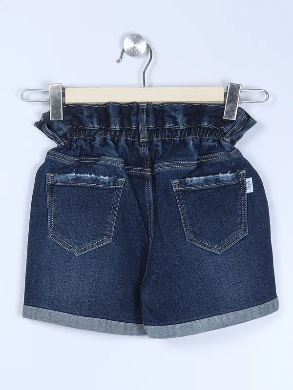 Lovekins navy washed short in denim