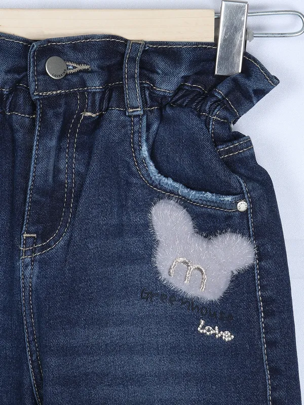 Lovekins navy washed short in denim
