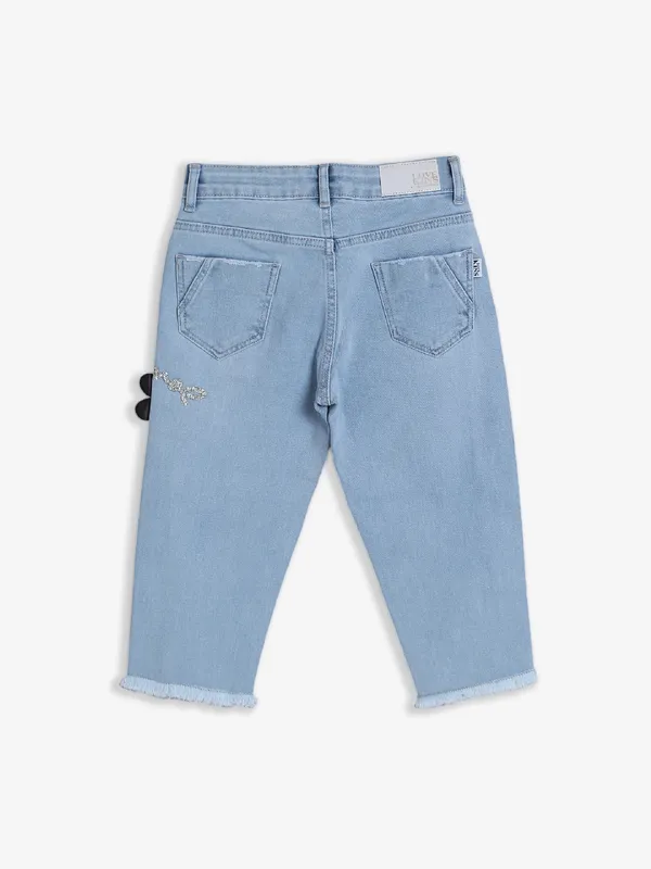 Lovekins sky blue denim capri