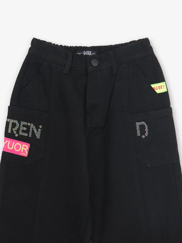 LOVEKINS solid black jeans