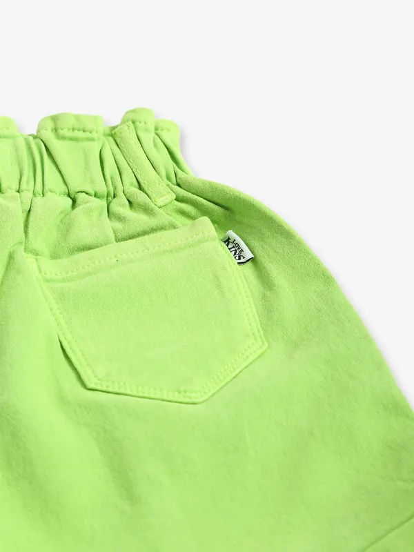 Lovekins solid green cotton shorts