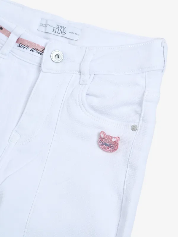 Lovekins straight white jeans