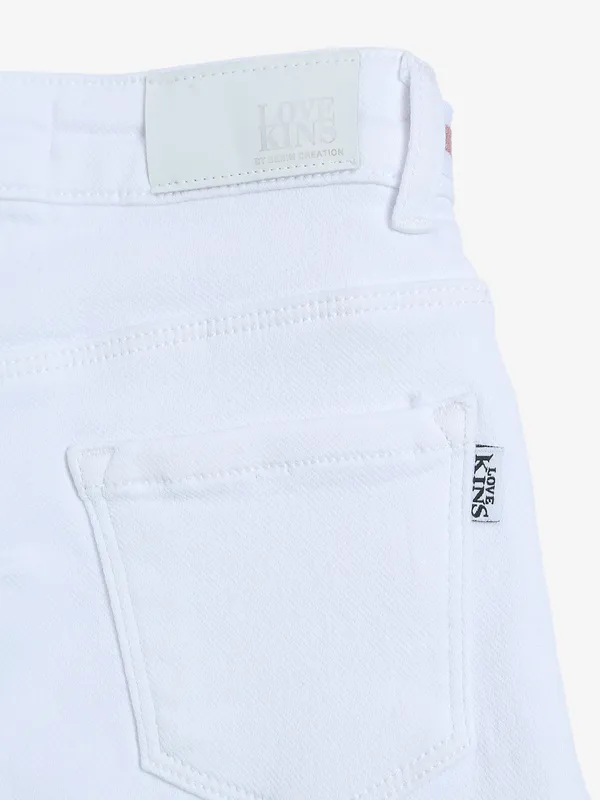 Lovekins straight white jeans