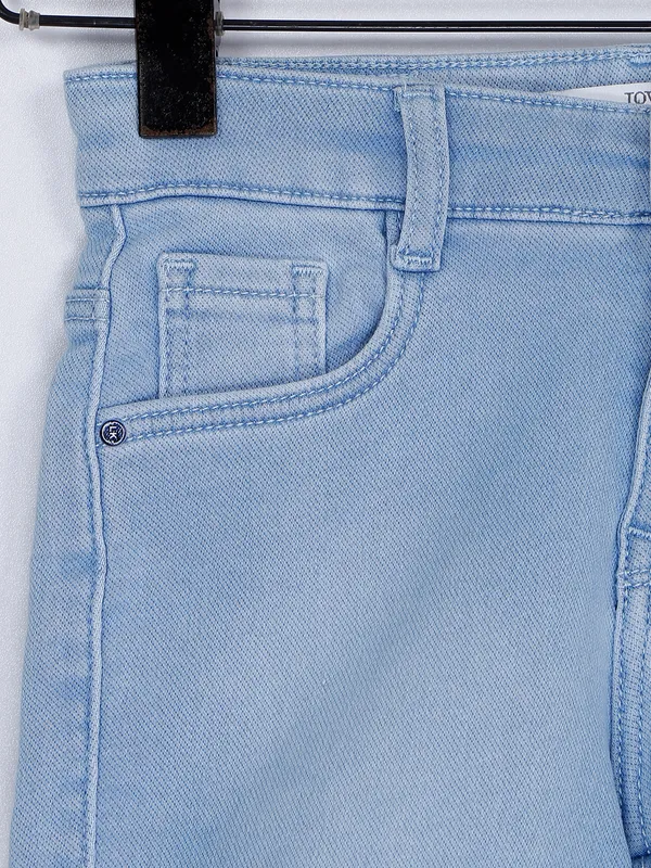 Lovekins washed ice blue denim girls shorts