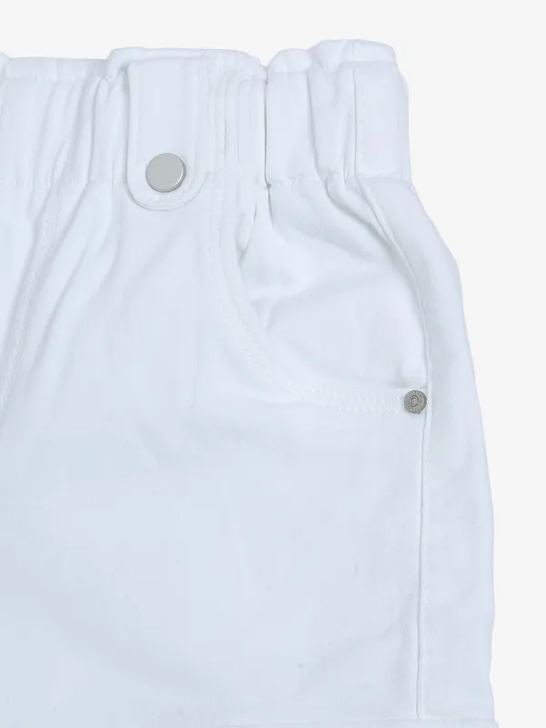 Lovekins white straight denim jeans