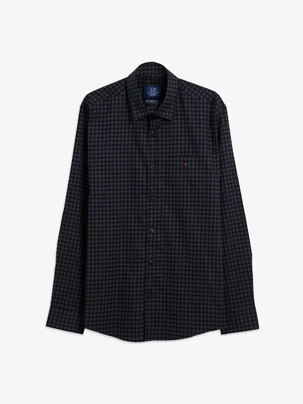 LP black checks slim fit shirt