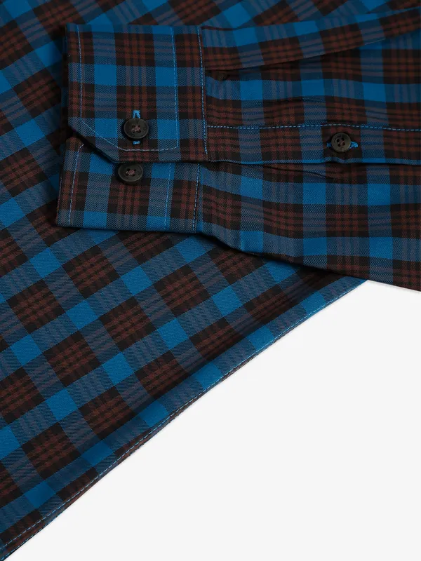 LP blue checks cotton shirt