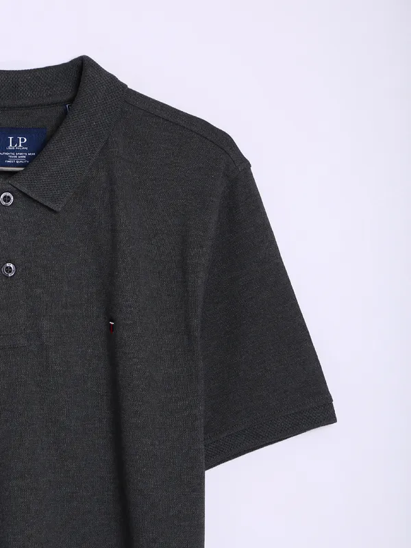LP charcoal grey plain cotton t shirt