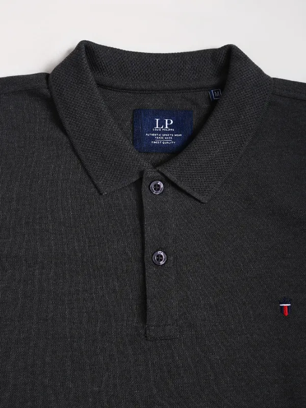 LP charcoal grey plain cotton t shirt