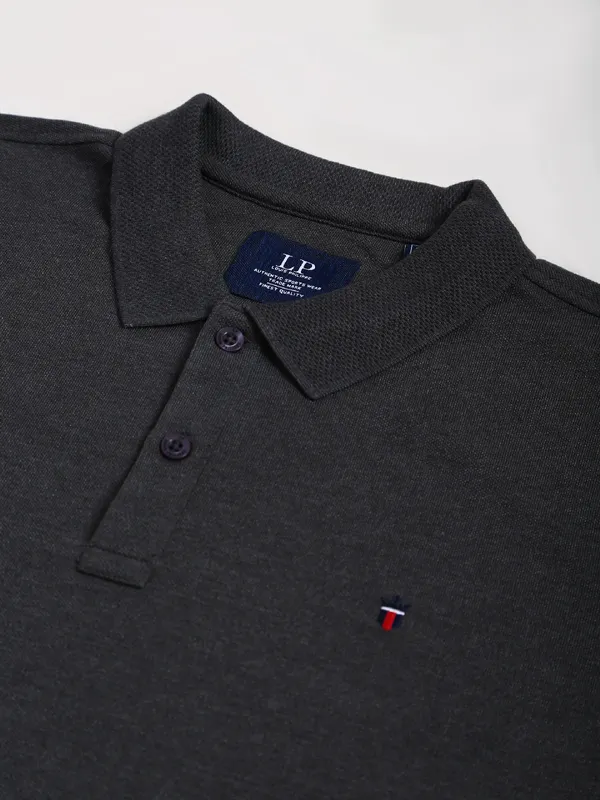 LP charcoal grey plain cotton t shirt