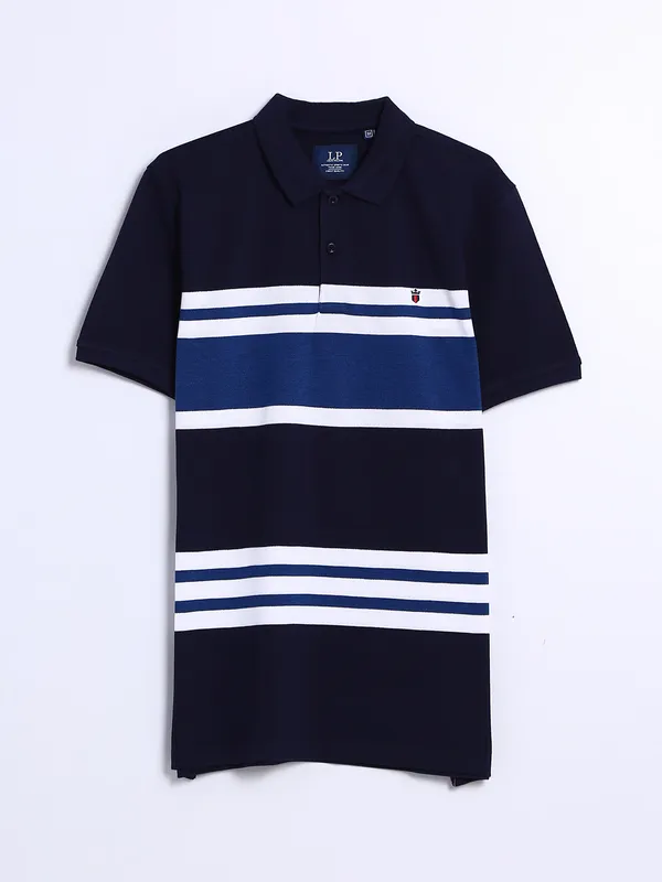 LP cotton navy polo t shirt