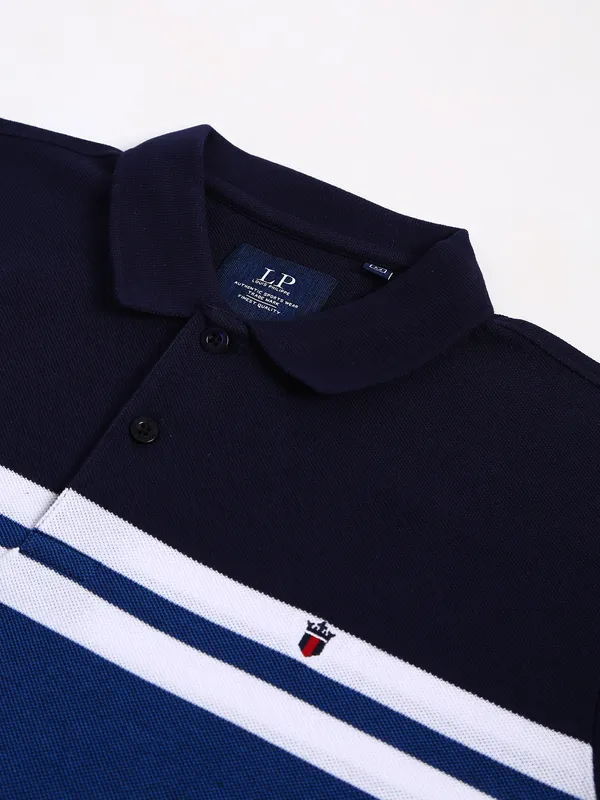 LP cotton navy polo t shirt