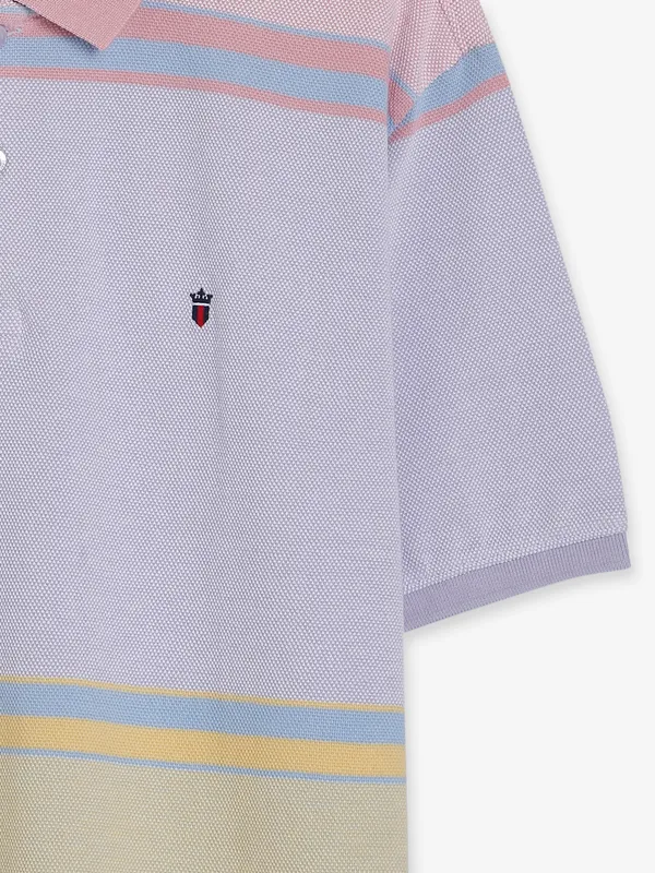 LP light purple color block t shirt