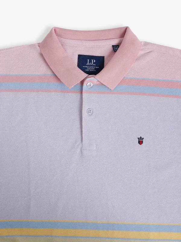 LP light purple color block t shirt