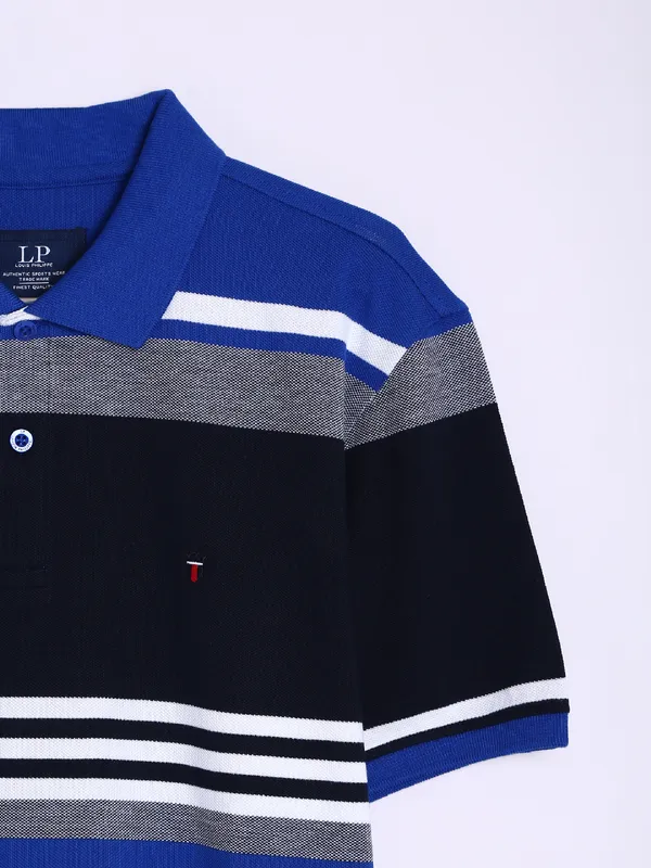 LP royal blue half sleeves t shirt