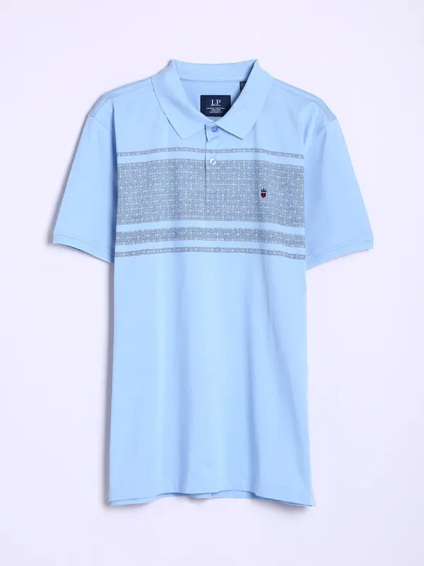 LP sky blue slim fit cotton t shirt