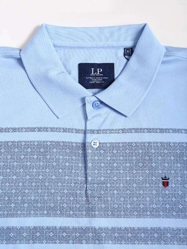 LP sky blue slim fit cotton t shirt