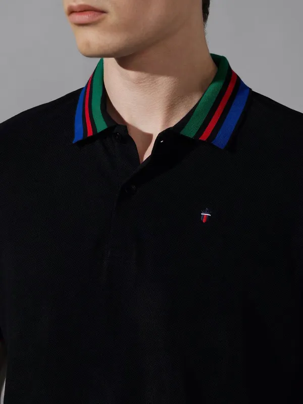 LP SPORT black cotton slim fit t-shirt