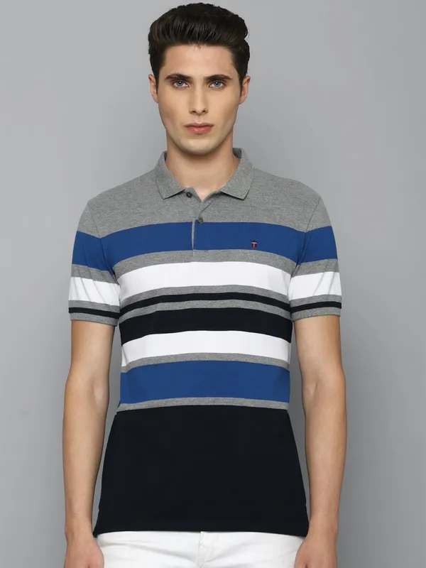 LP Sport color block grey cotton t shirt