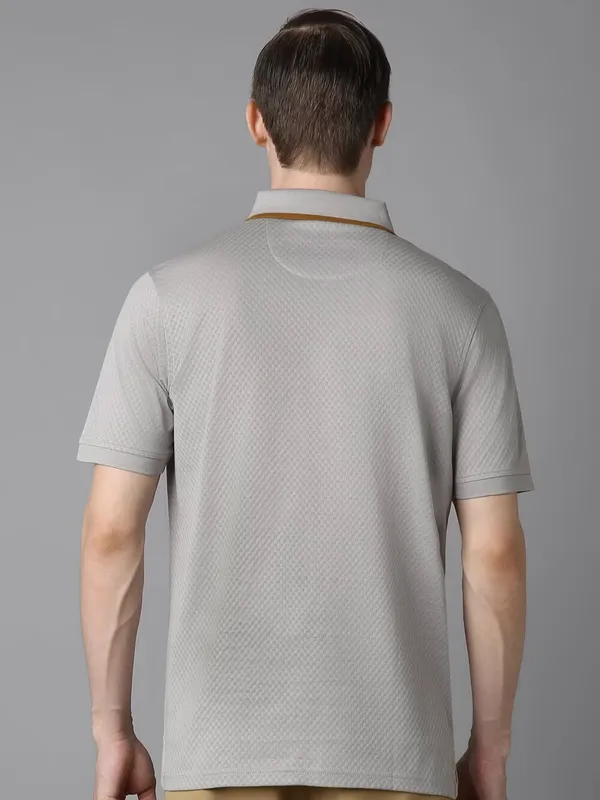 LP SPORT plain grey cotton slim fit t-shirt