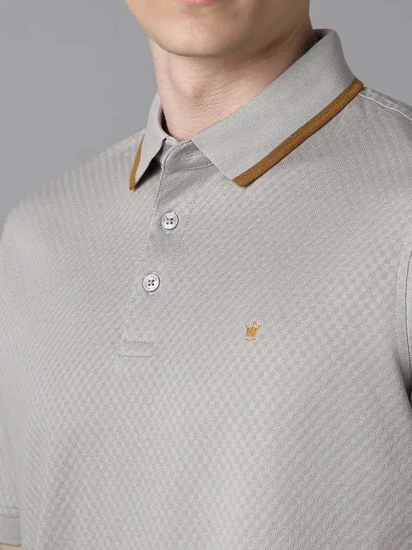 LP SPORT plain grey cotton slim fit t-shirt