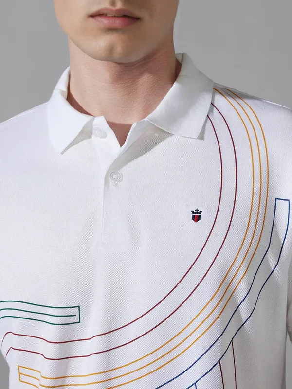LP SPORT white printed t-shirt in cotton fabric