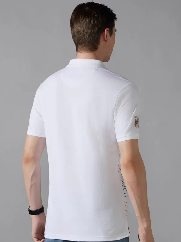 LP SPORT white printed t-shirt in cotton fabric