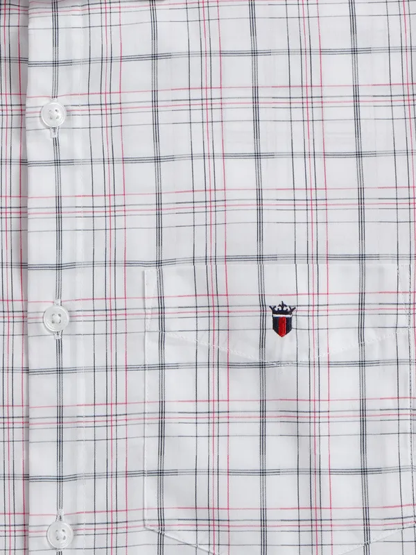 LP white cotton checks shirt