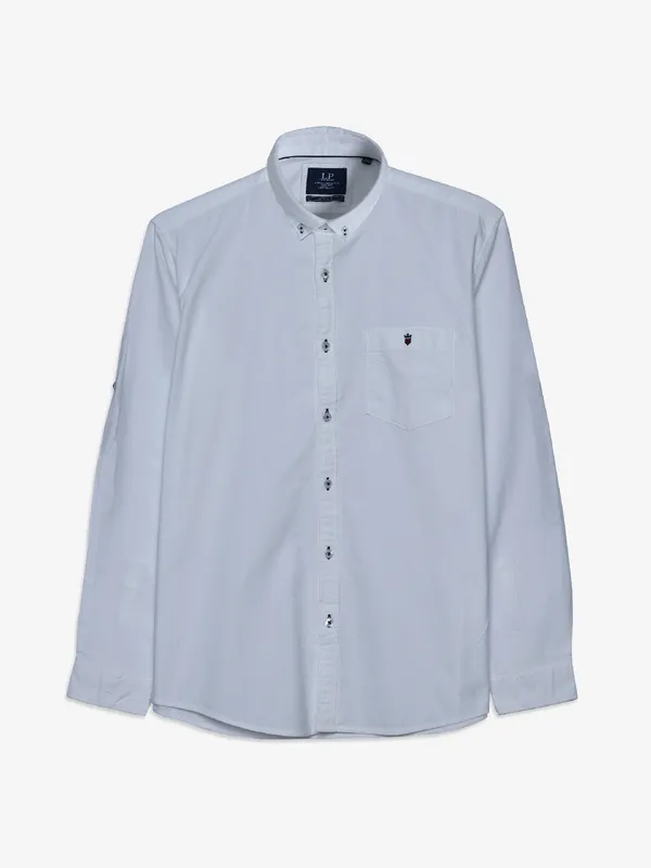 LP white plain cotton shirt