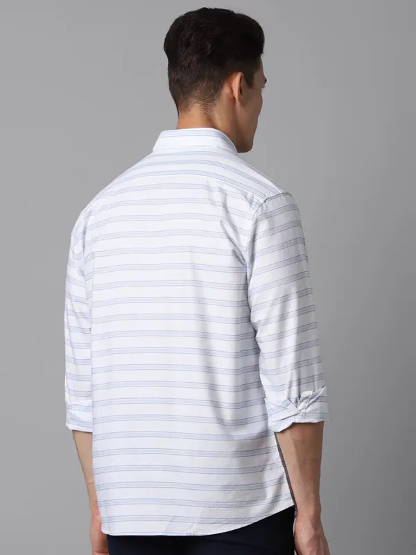 LP white stripe cotton casual shirt