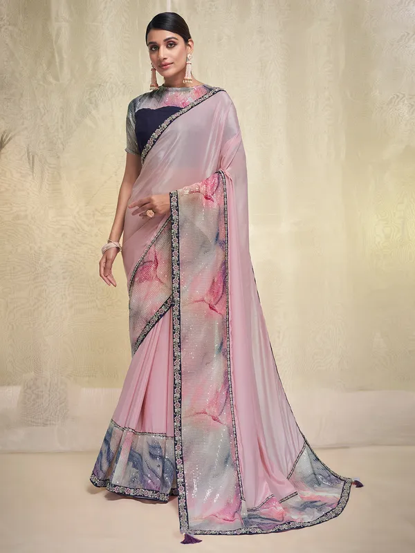 Luxurious pink saree