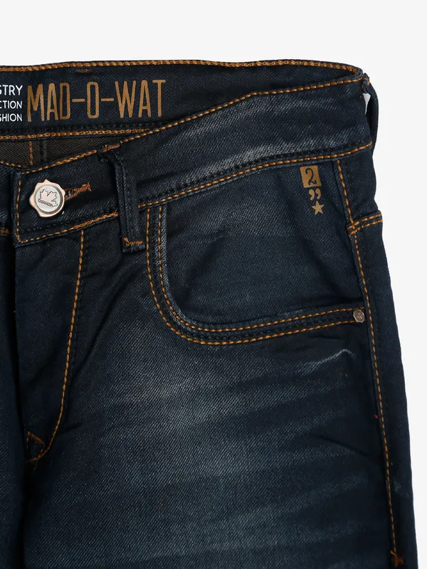 Mad-O-Wat black washed regular fit jeans