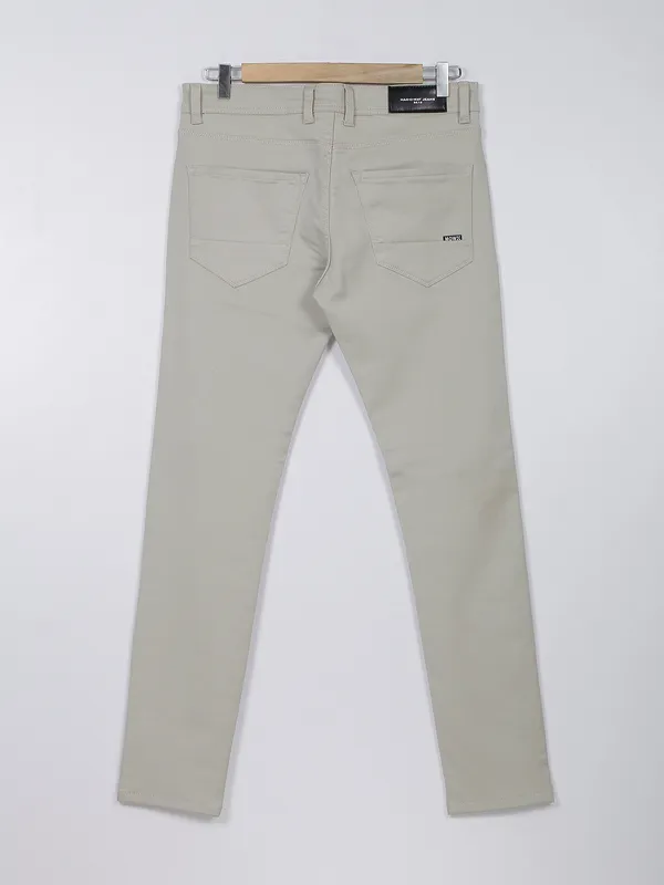 Mad O Wat cream slim fit jeans
